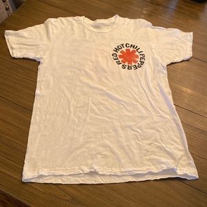 The bucket bought Red Hot Chili Peppers t-shirt